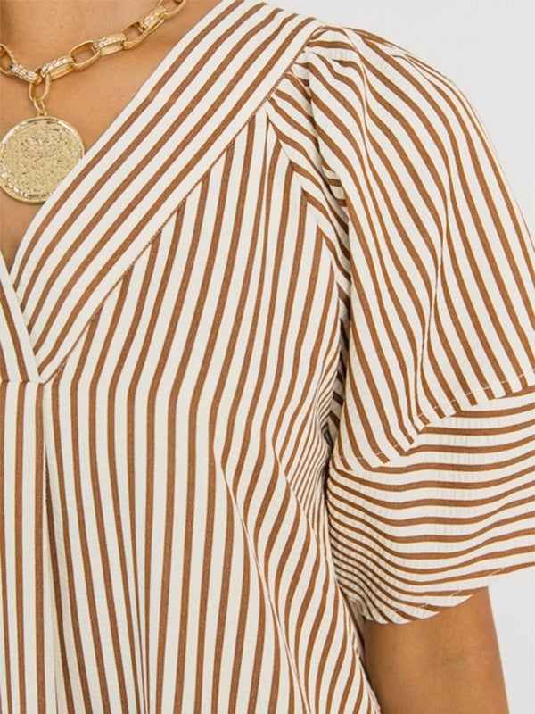 NEW🔥 V Neck Stripe Maxi Dress