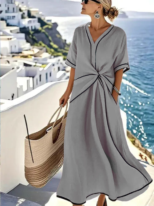 CLEARANCE🔥 V Neck Fashion Design Dress