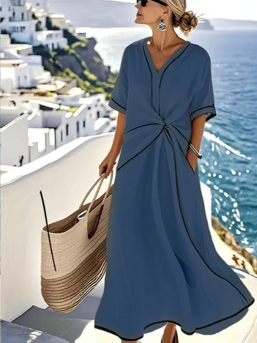 CLEARANCE🔥 V Neck Fashion Design Dress