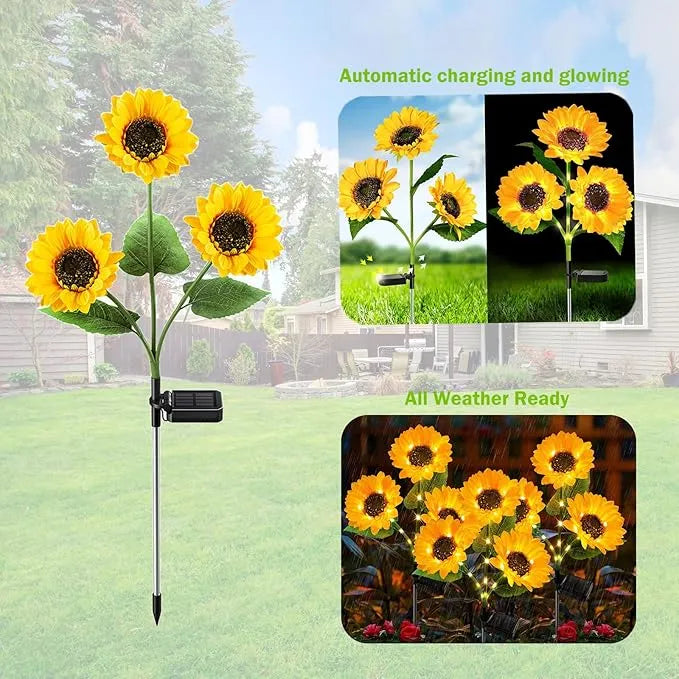 🌻母亲节特惠🌞太阳能LED向日葵花园灯-29.6英寸/74厘米