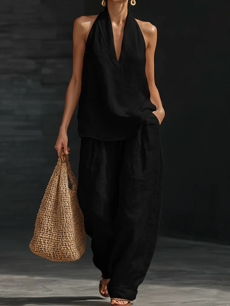 New Arrivals🔥 Women's Casual and Cozy Minimalist Linen Two-Piece Set
