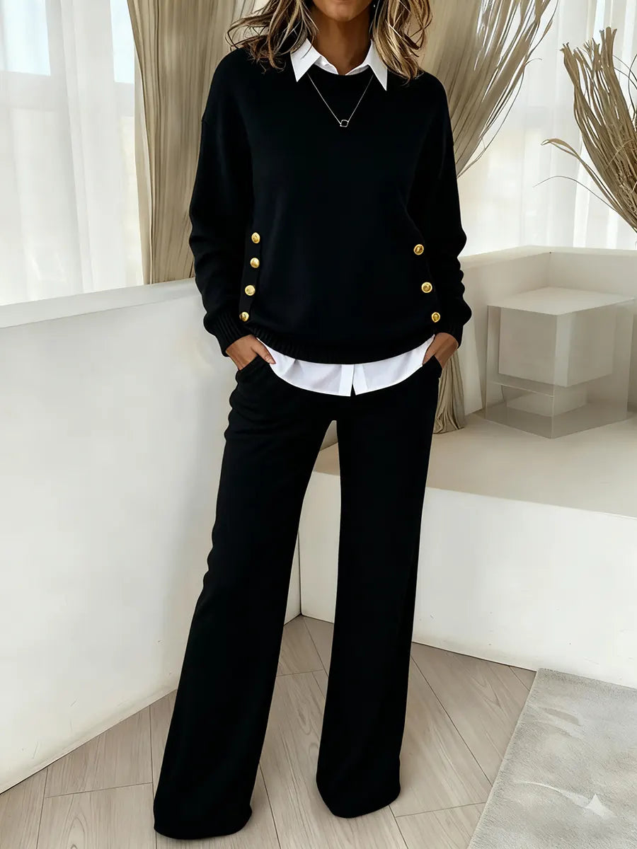 CLEARANCE SALE🔥 Women's Comfortable Pullover Sweater and Pants Two-piece Set