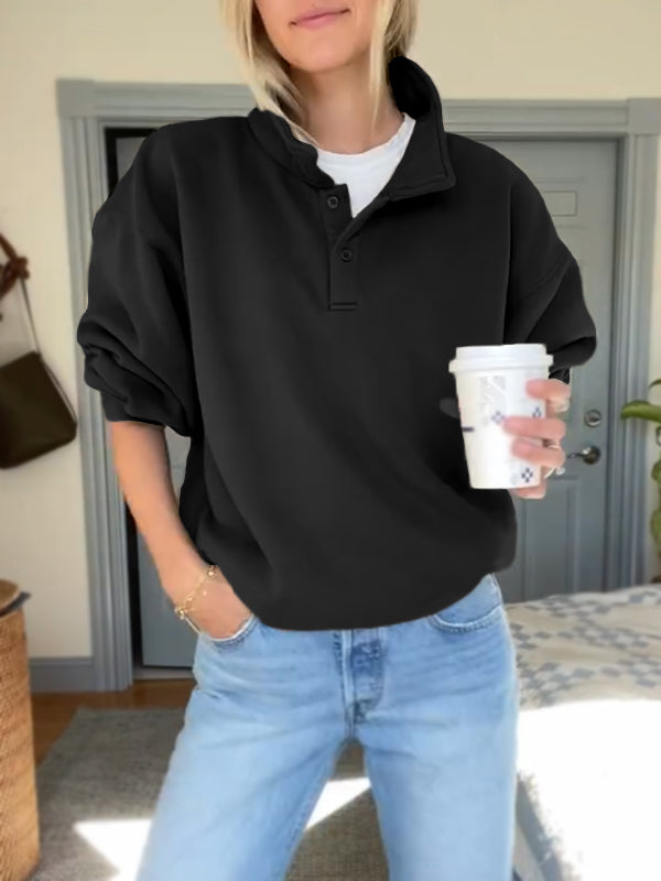 NEW🔥 Lapel Button Down Sweatshirt